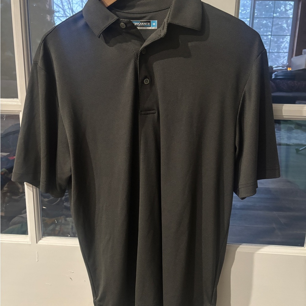 Roundtree & Yorke Black Performance Polo